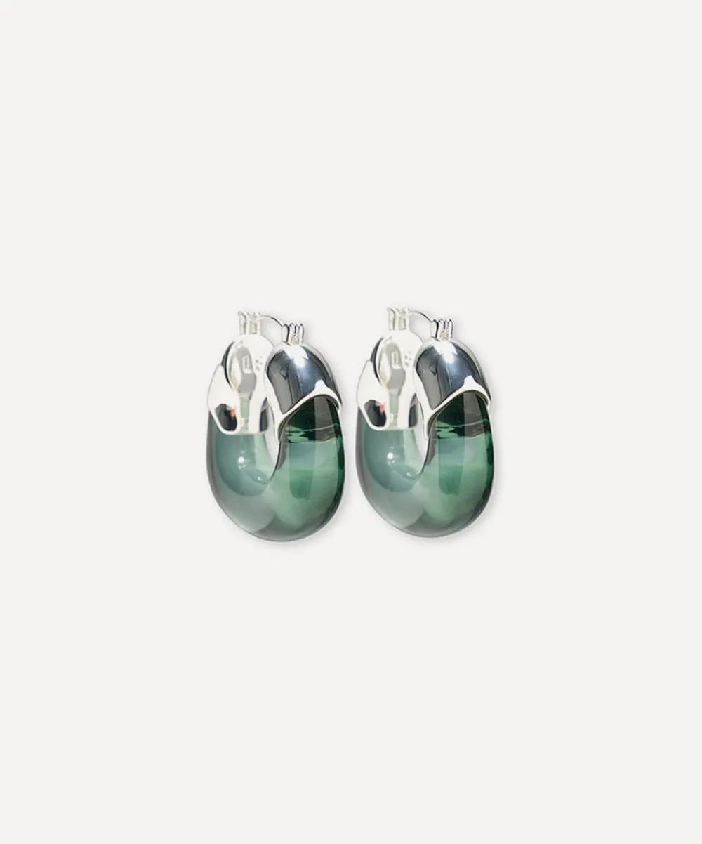 Lizzie Fortunato Earrings^Silver-Plated Mini Organic Hoop Earrings