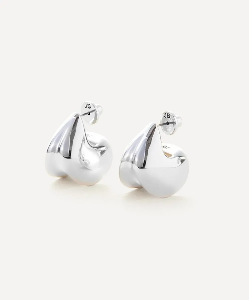 JENNY BIRD Earrings|Earrings^Silver-Plated Nouveaux Puff Hoop Earrings