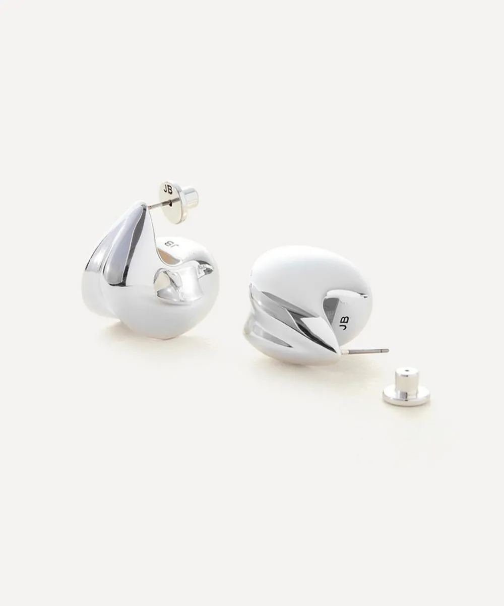 JENNY BIRD Earrings|Earrings^Silver-Plated Nouveaux Puff Hoop Earrings