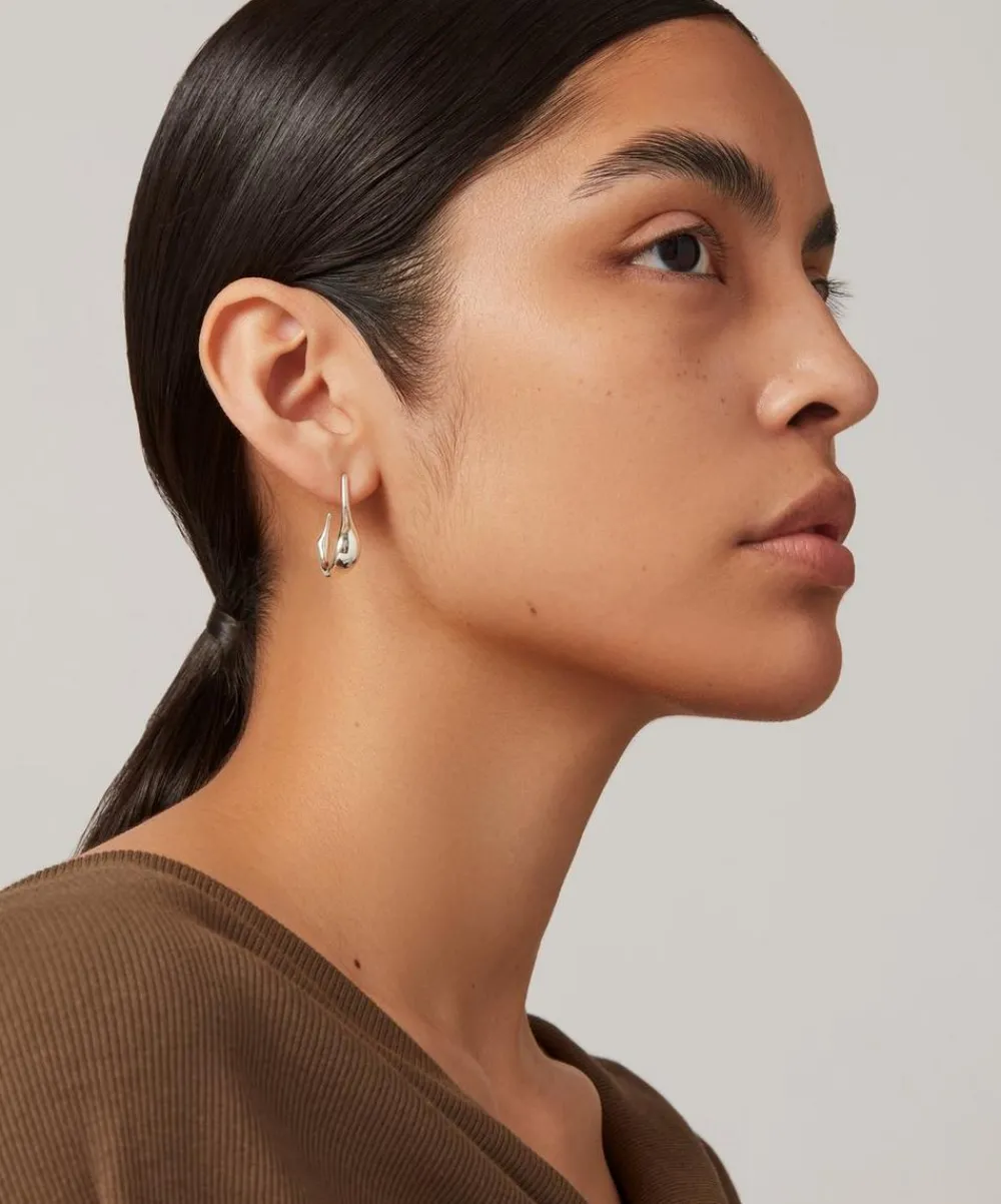 JENNY BIRD Earrings^Silver-Plated Small Colette Hoop Earrings