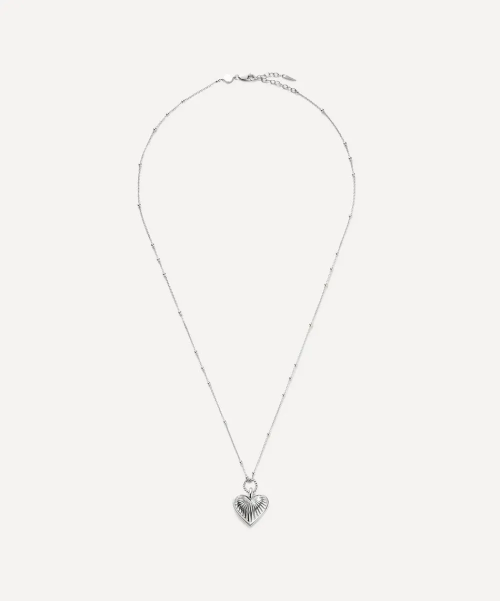 Missoma Necklaces^Silver-Plated Vermeil Silver Ridge Heart Pendant Necklace