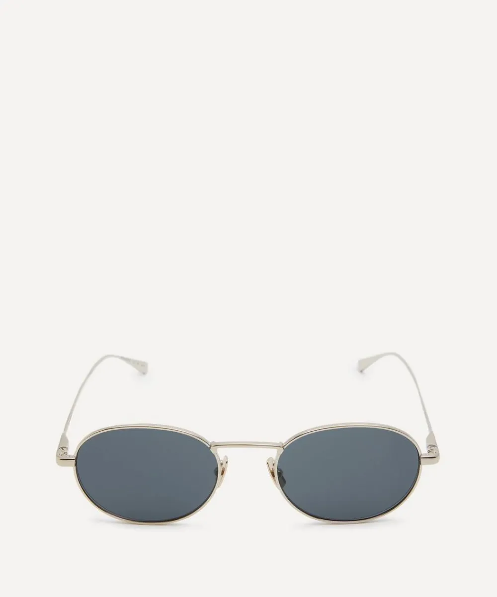 Saint Laurent Sunglasses & Glasses^Silver-Tone Oval Sunglasses