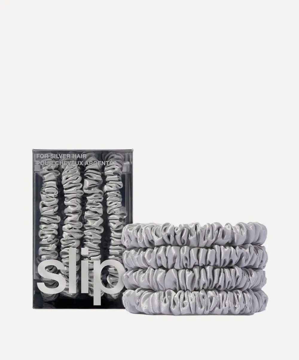 Slip Hair Styling^Skinny Silk Scrunchies Pack of 4