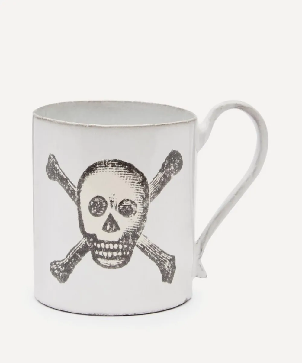 Astier de Villatte Mugs^Skull and Crossbones Mug