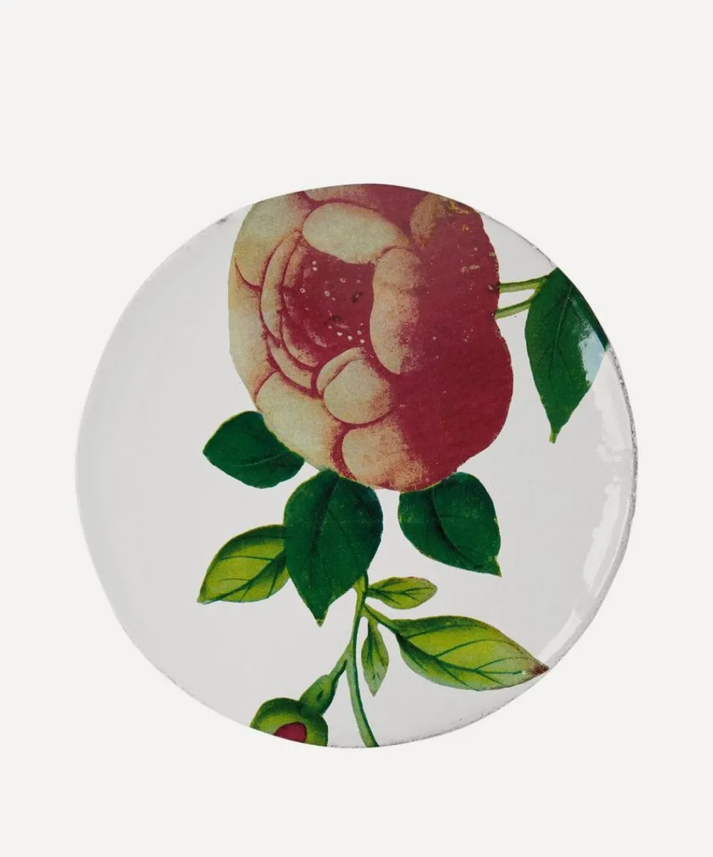 Astier de Villatte Tableware^Small Crimson Rosea Plate