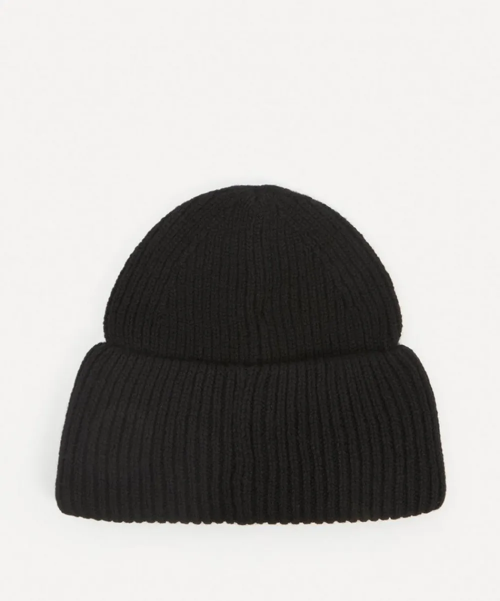 Acne Studios Hats & Gloves^Small Face Logo Wool Beanie Hat