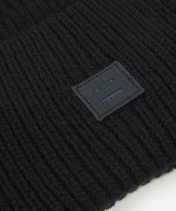 Acne Studios Hats & Gloves^Small Face Logo Wool Beanie Hat