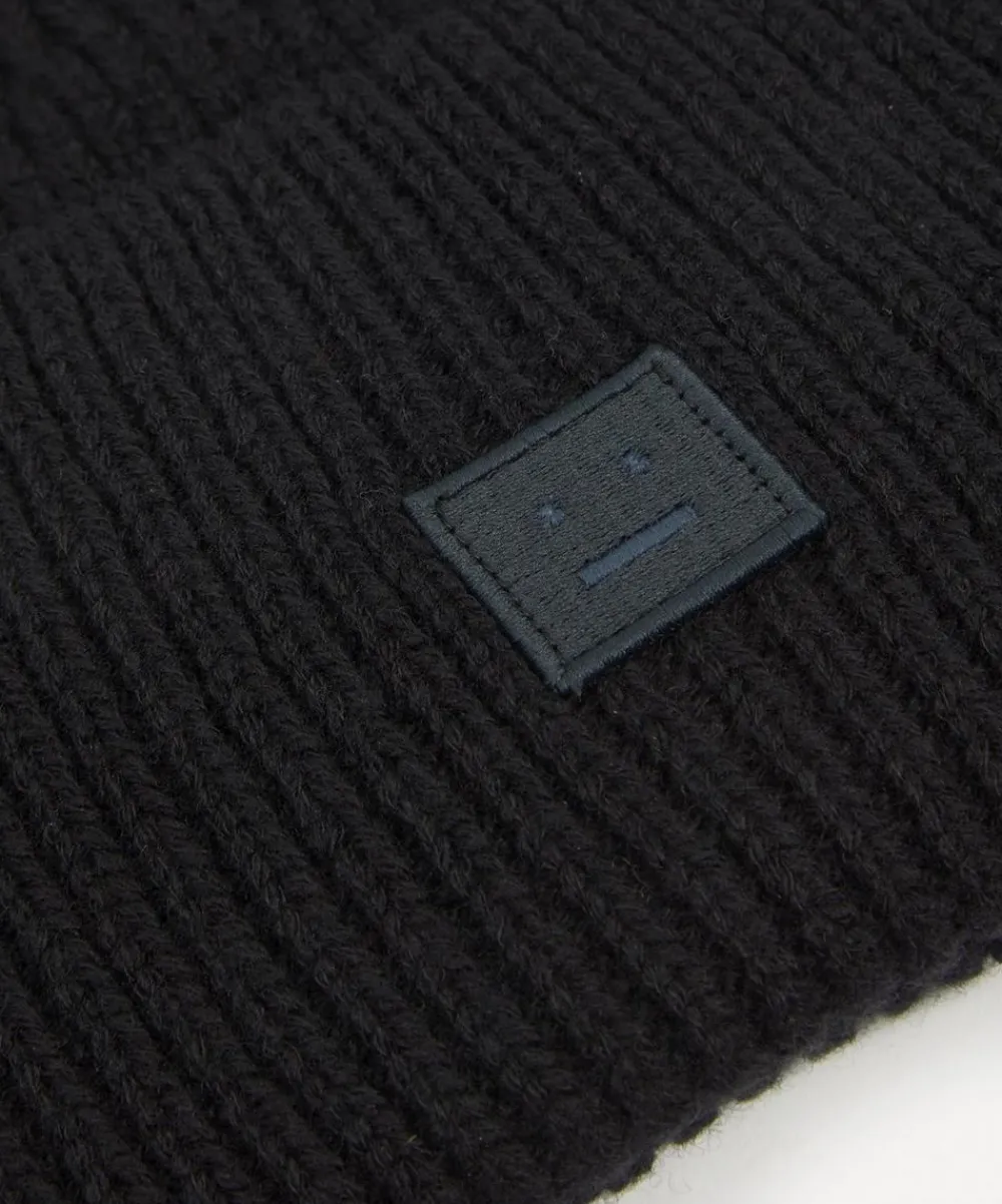 Acne Studios Hats & Gloves^Small Face Logo Wool Beanie Hat