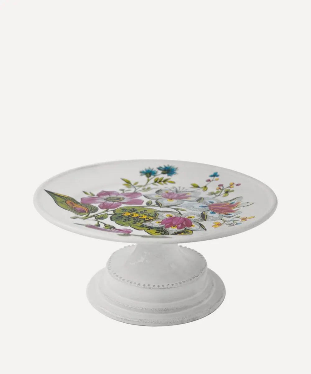 Astier de Villatte Tableware^Small Floral Wallpaper Cake Stand