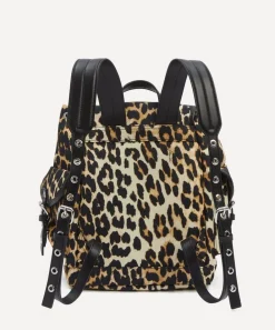 Ganni Bags^Small Leopard Nylon Bucky Backpack