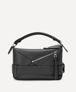 Loewe Travel Accessories^Small Puzzle Biker Top Handle Bag