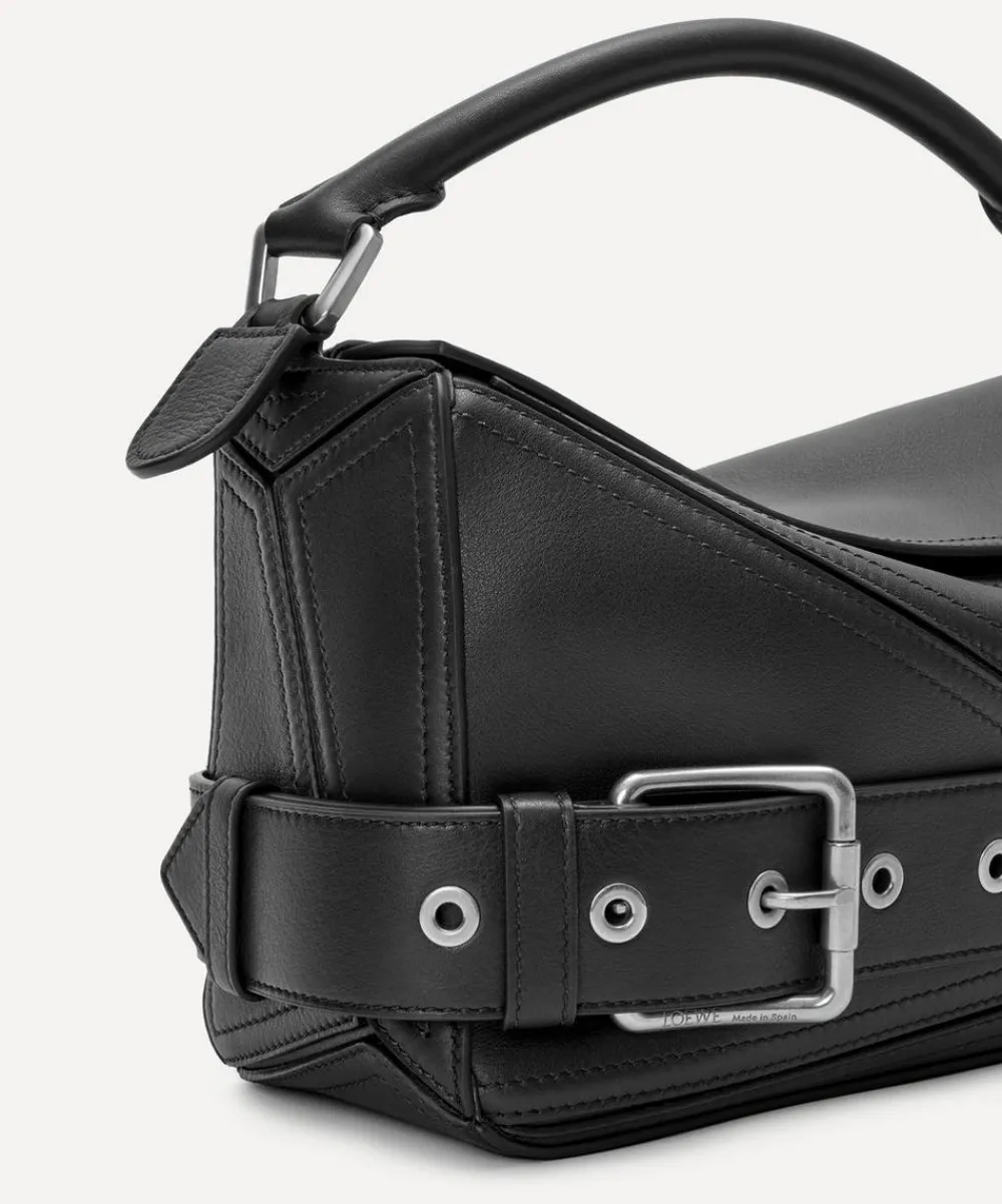Loewe Travel Accessories^Small Puzzle Biker Top Handle Bag