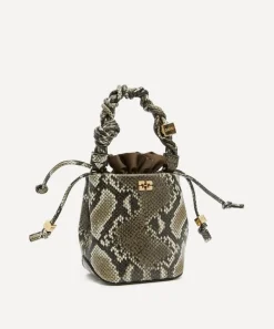 Ganni Bags^Snake Mini Bou Bucket Bag