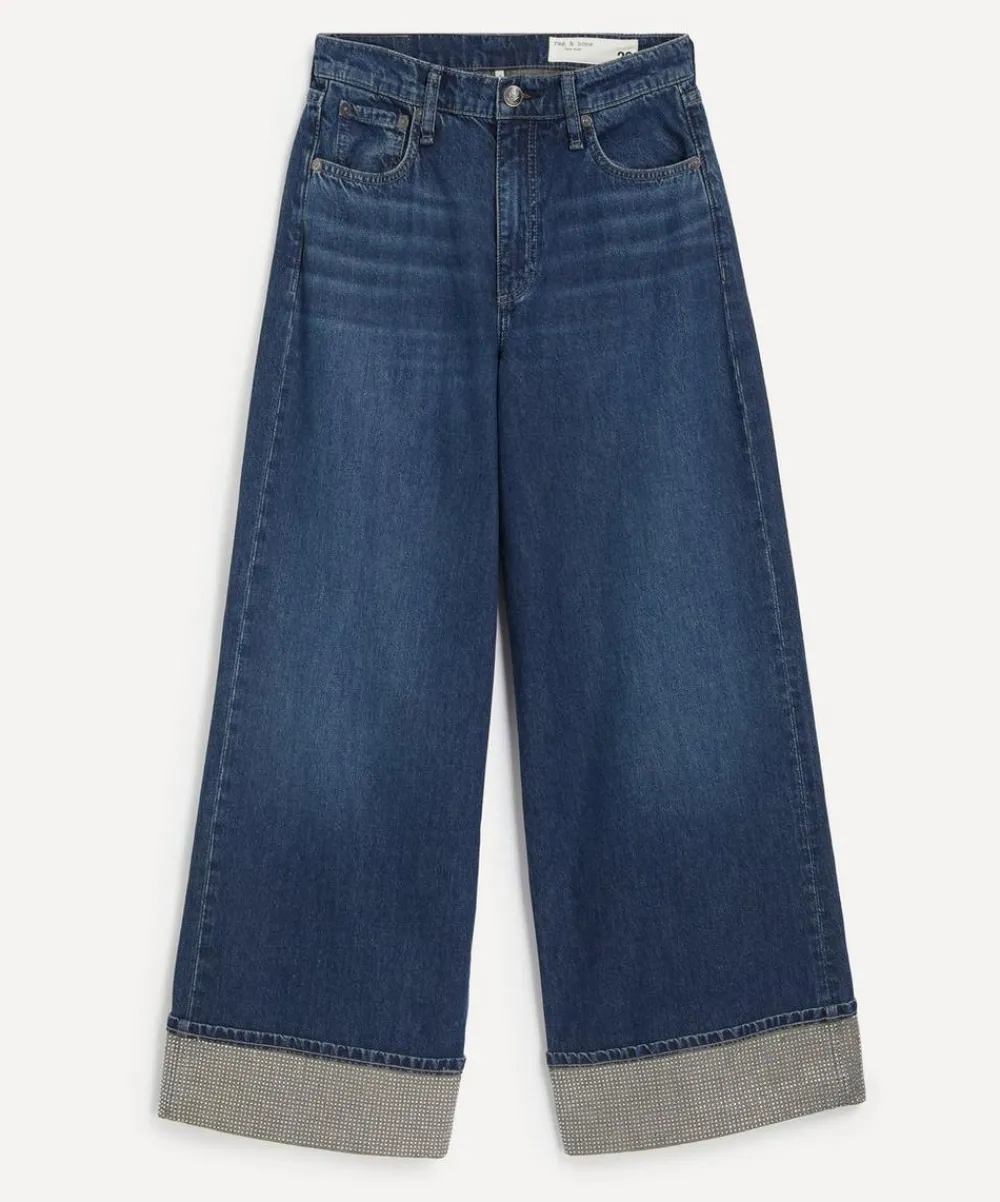 Rag & Bone Jeans^Sofie Ankle Wide-Leg Jeans in Bejewelled Dawn