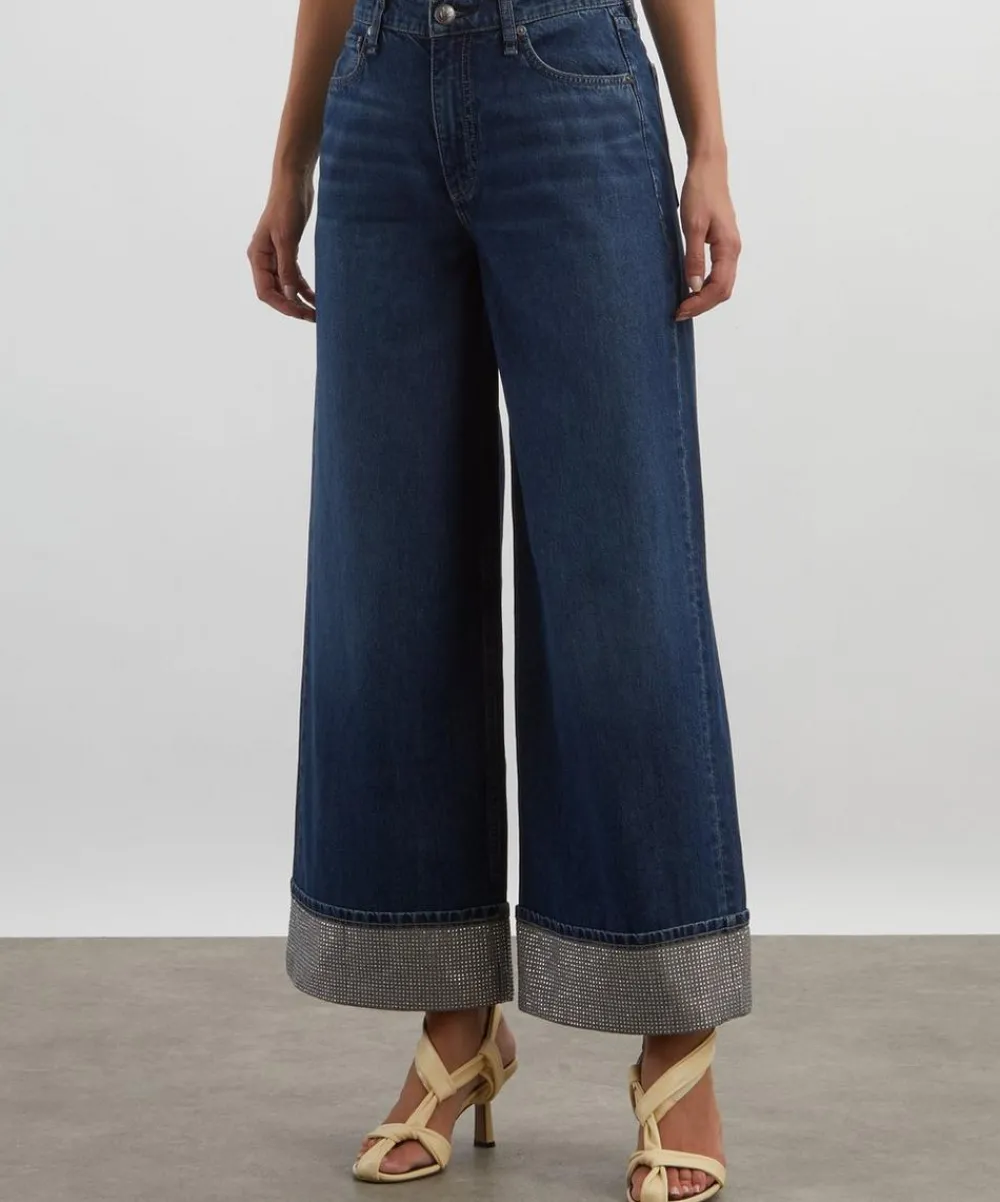 Rag & Bone Jeans^Sofie Ankle Wide-Leg Jeans in Bejewelled Dawn