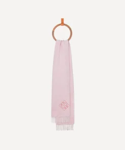 Loewe Scarves^Soft Pink Anagram Wool-Blend Scarf