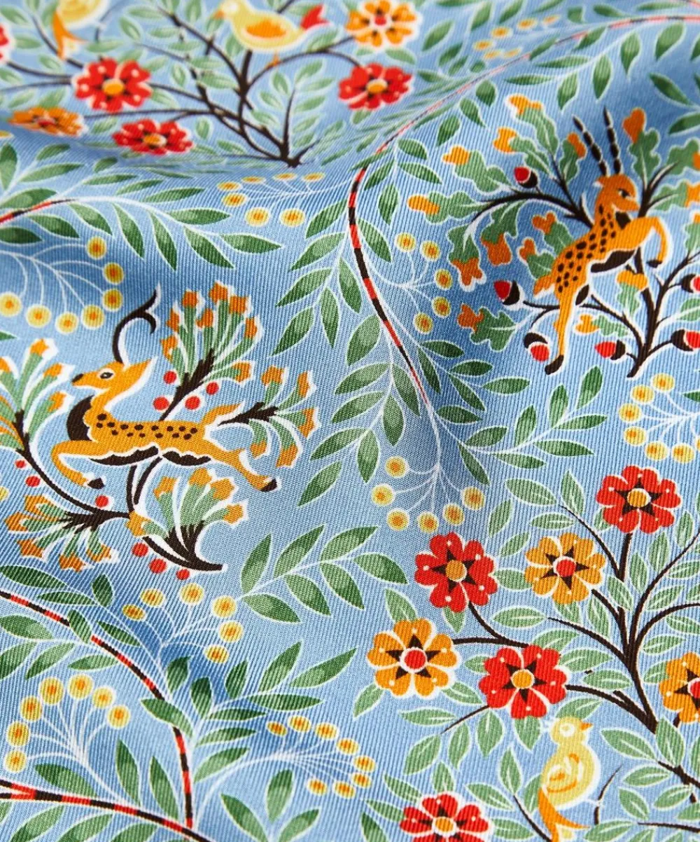 Liberty Pocket Squares^Sonny's Tree Printed Silk Pocket Square