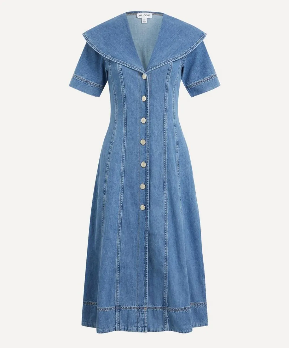 Aligne Dresses^Sparrow Midi Denim Dress