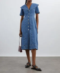 Aligne Dresses^Sparrow Midi Denim Dress