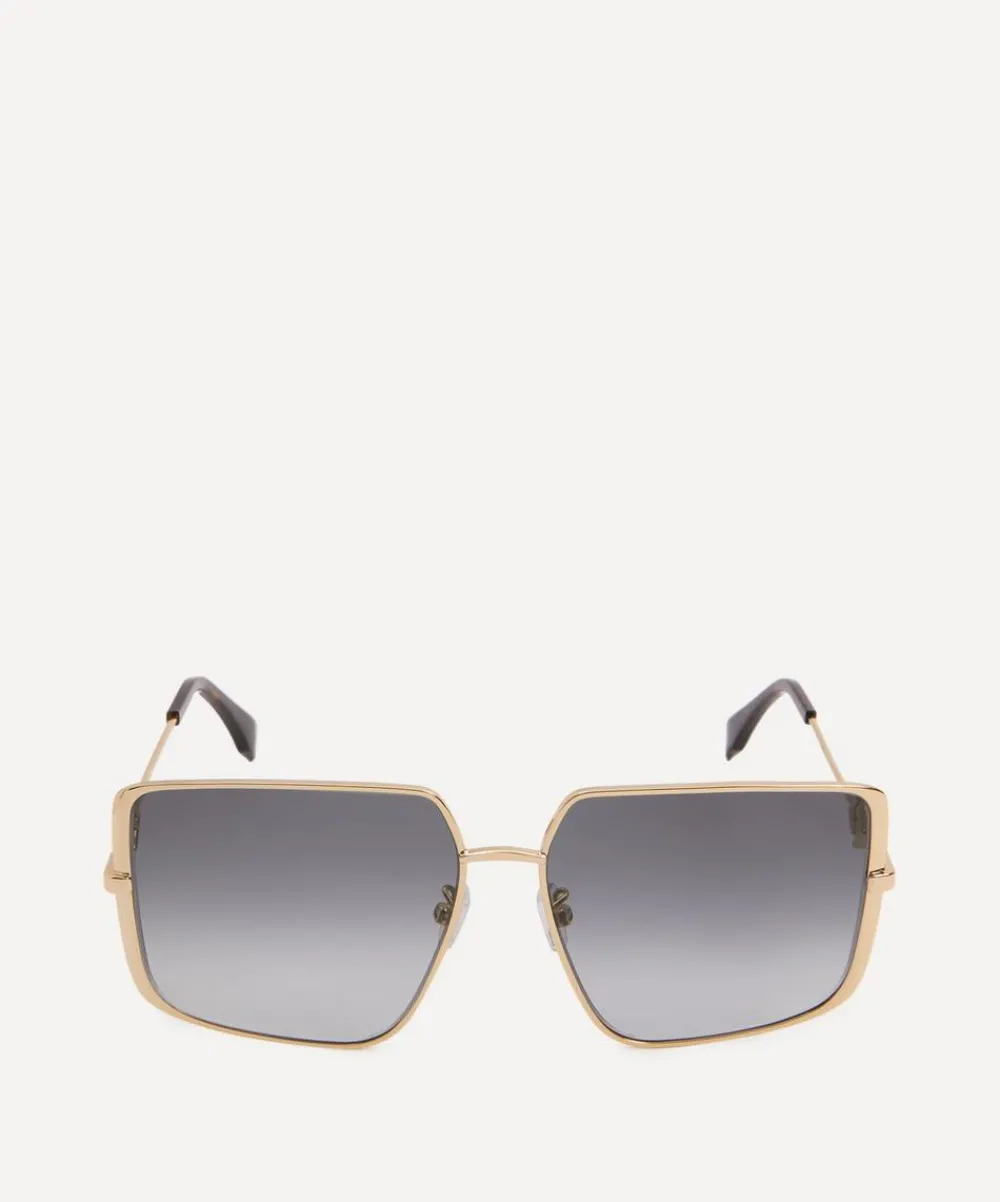 Fendi Sunglasses & Glasses^Square FF Diamonds Metal Sunglasses