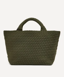 Naghedi Bags^St. Barths Medium Woven Tote Bag Olive
