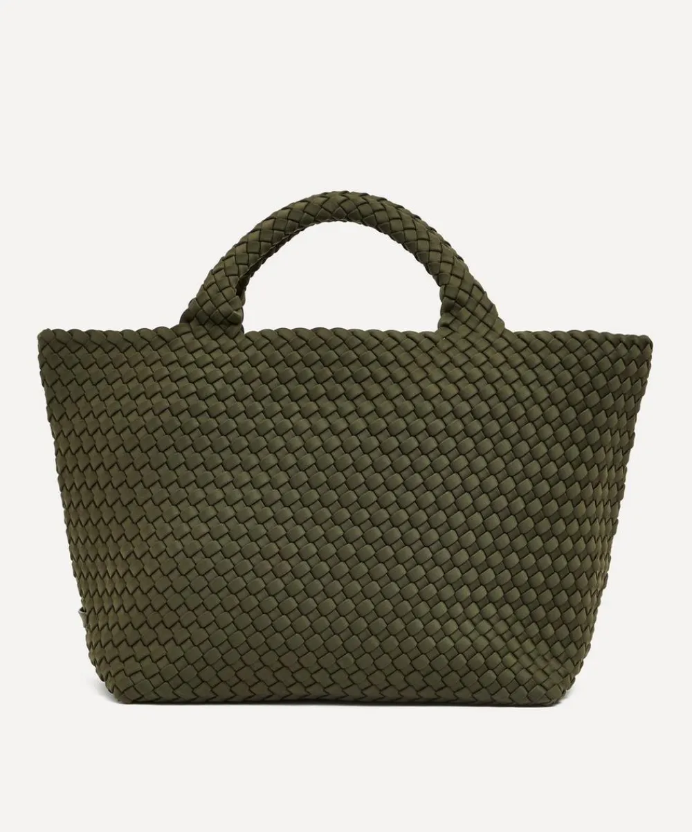 Naghedi Bags^St. Barths Medium Woven Tote Bag Olive