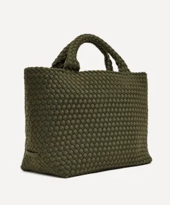 Naghedi Bags^St. Barths Medium Woven Tote Bag Olive
