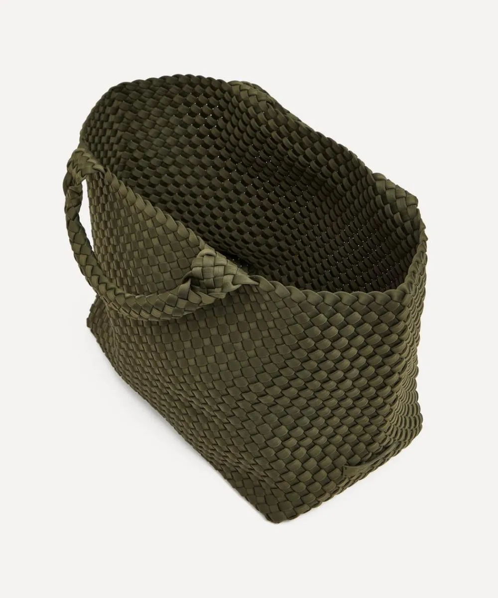 Naghedi Bags^St. Barths Medium Woven Tote Bag Olive