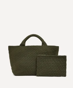 Naghedi Bags^St. Barths Medium Woven Tote Bag Olive