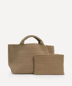 Naghedi Bags^St. Barths Medium Woven Tote Bag Cashmere