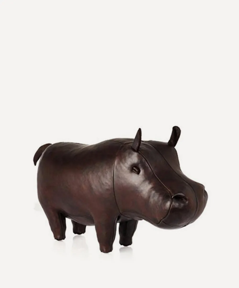 Omersa Footstools & Furniture|Ornaments^Standard Leather Hippopotamus
