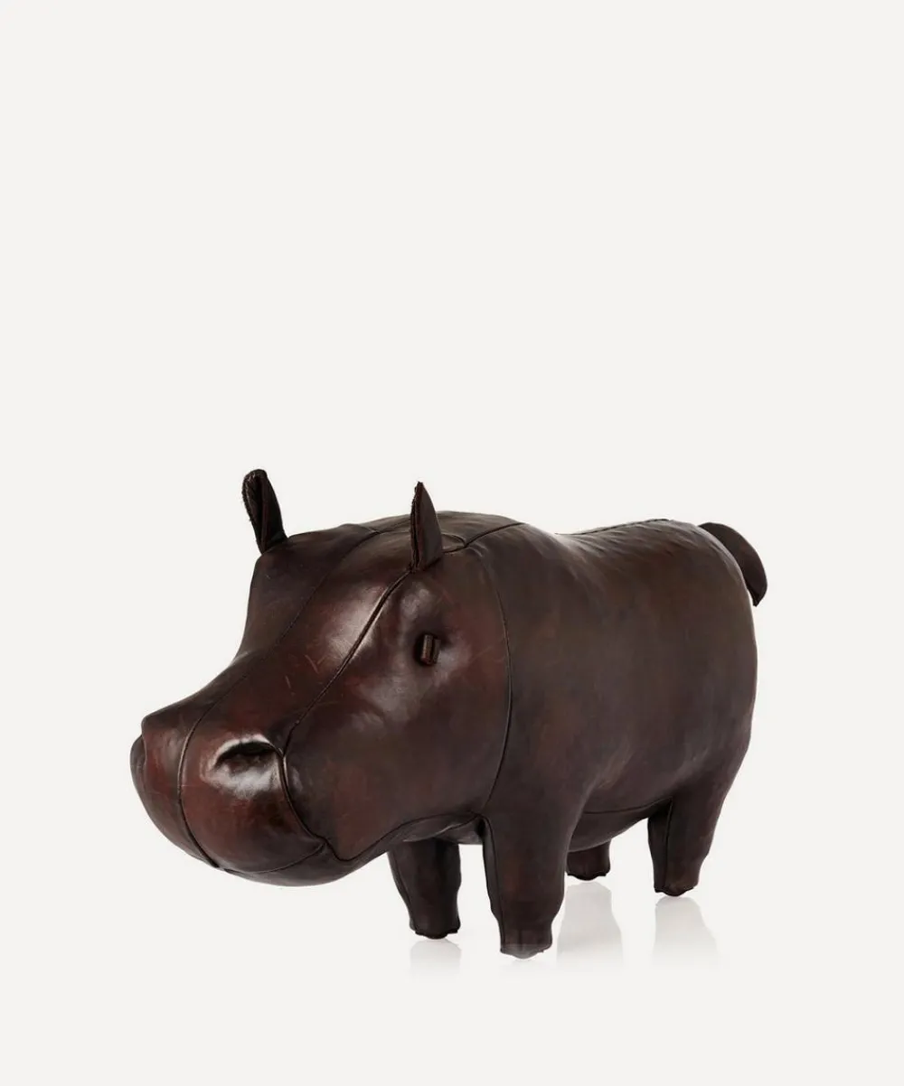 Omersa Footstools & Furniture|Ornaments^Standard Leather Hippopotamus