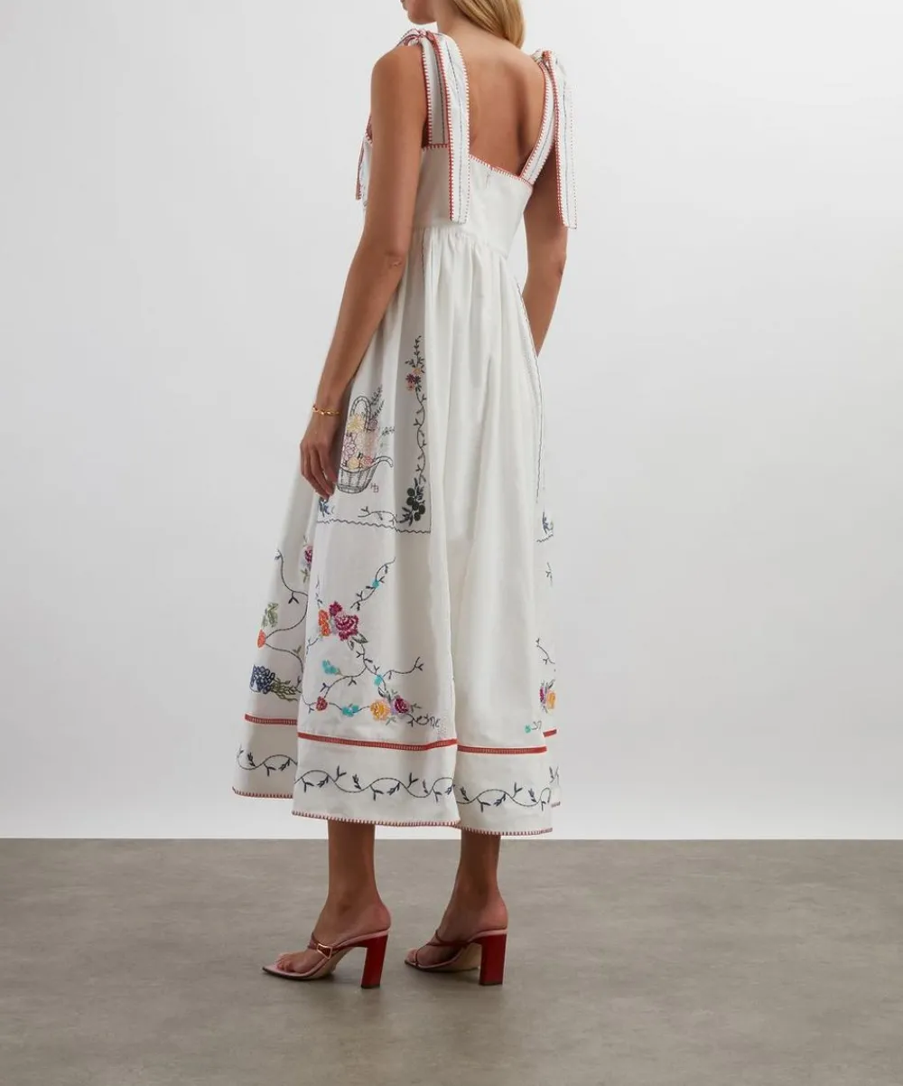 Hunter Bell Dresses^Stefy Embroidered Midi Dress