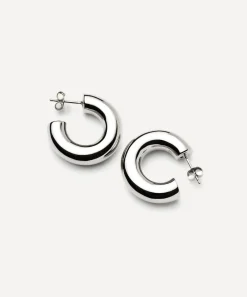 Missoma Earrings^Sterling Silver Chubby Medium Hoop Earrings