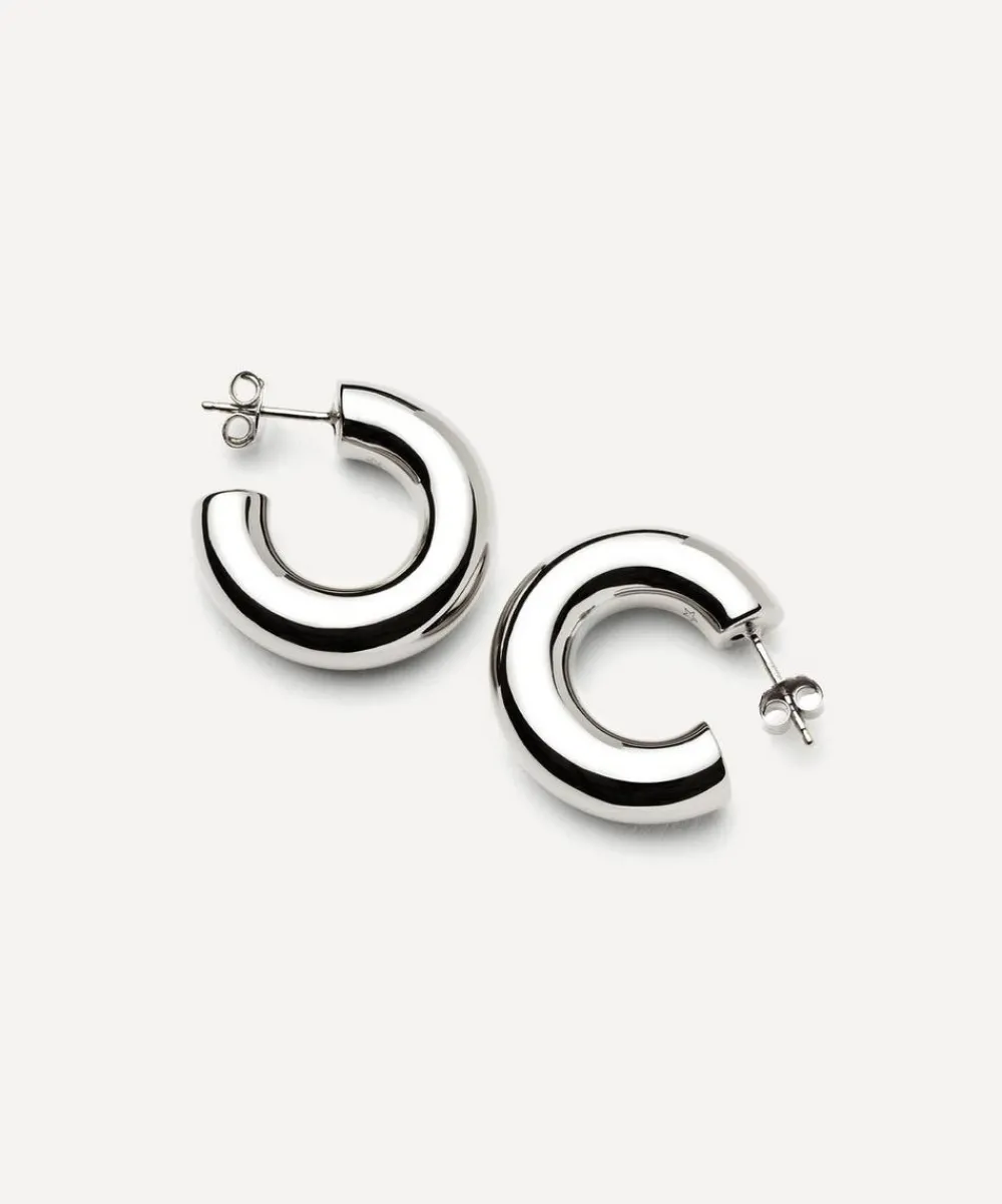 Missoma Earrings^Sterling Silver Chubby Medium Hoop Earrings