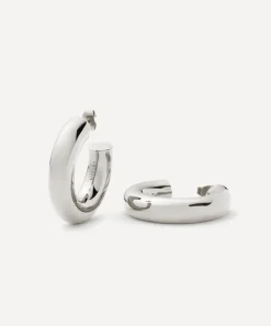Missoma Earrings^Sterling Silver Chubby Medium Hoop Earrings