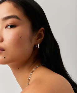 Missoma Earrings^Sterling Silver Chubby Small Hoop Earrings
