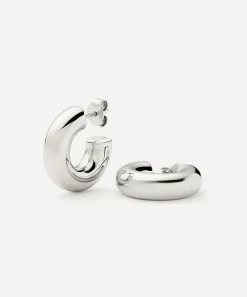 Missoma Earrings^Sterling Silver Chubby Small Hoop Earrings