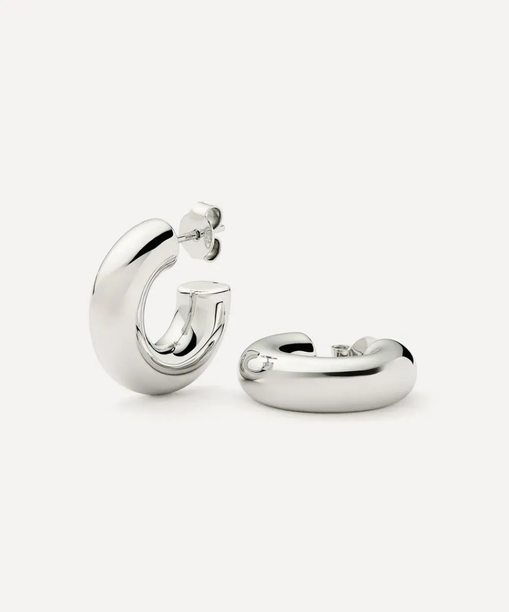 Missoma Earrings^Sterling Silver Chubby Small Hoop Earrings