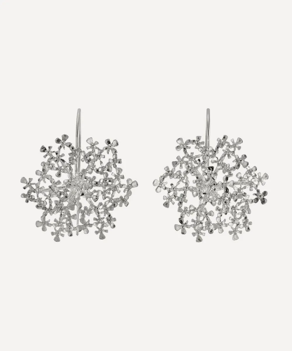 Alex Monroe Earrings^Sterling Silver Cow Parsley Bloom Drop Earrings