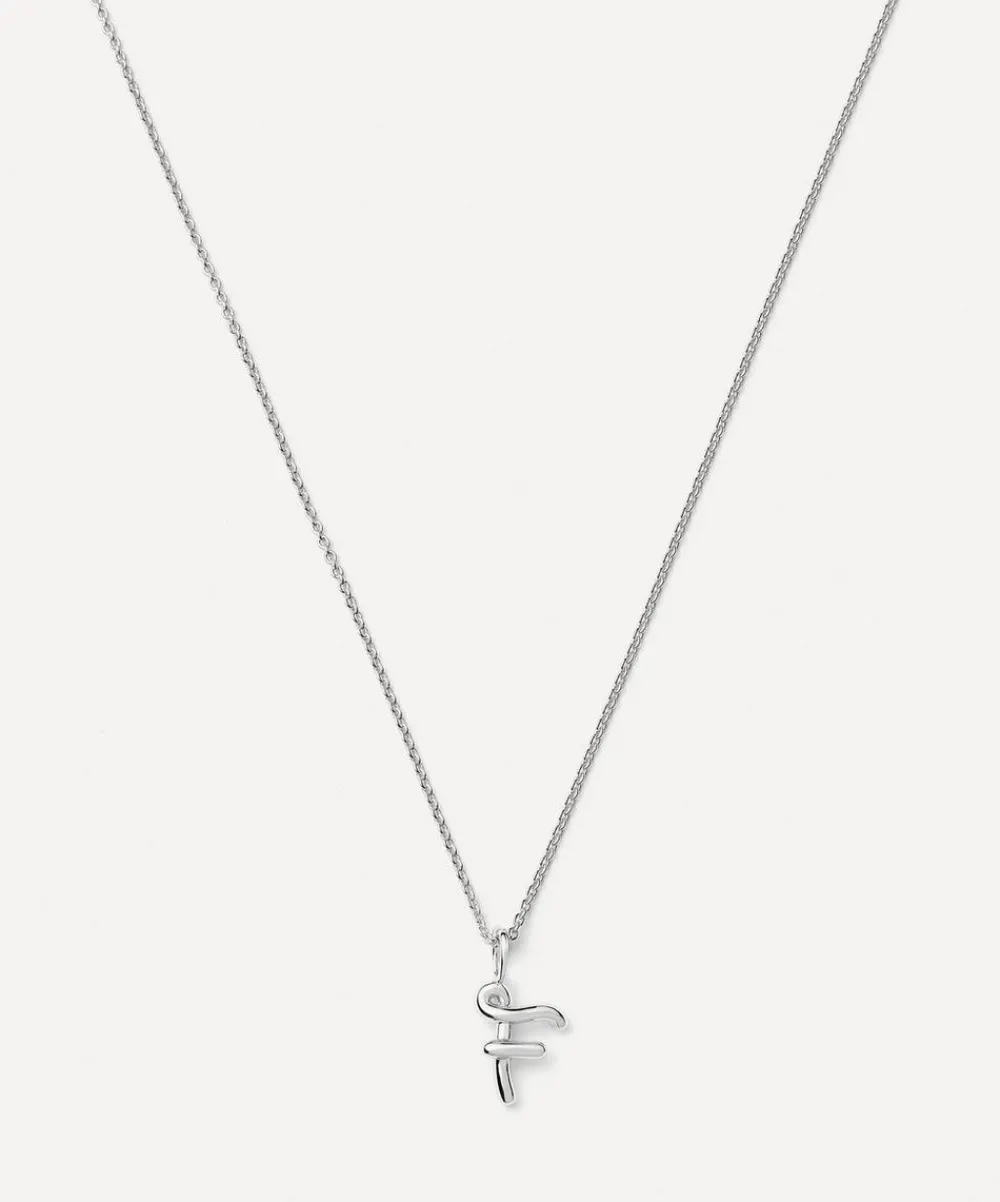 Missoma Necklaces^Sterling Silver Curly Molten Mini F Initial Pendant Necklace