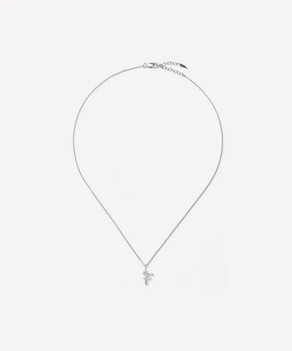 Missoma Necklaces^Sterling Silver Curly Molten Mini F Initial Pendant Necklace