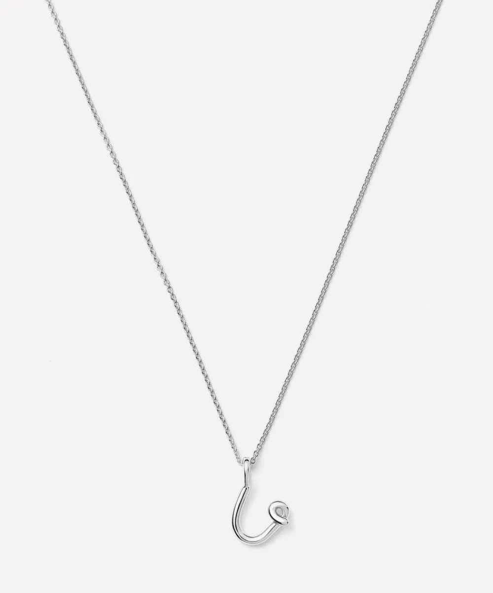 Missoma Necklaces^Sterling Silver Curly Molten Mini U Initial Pendant Necklace