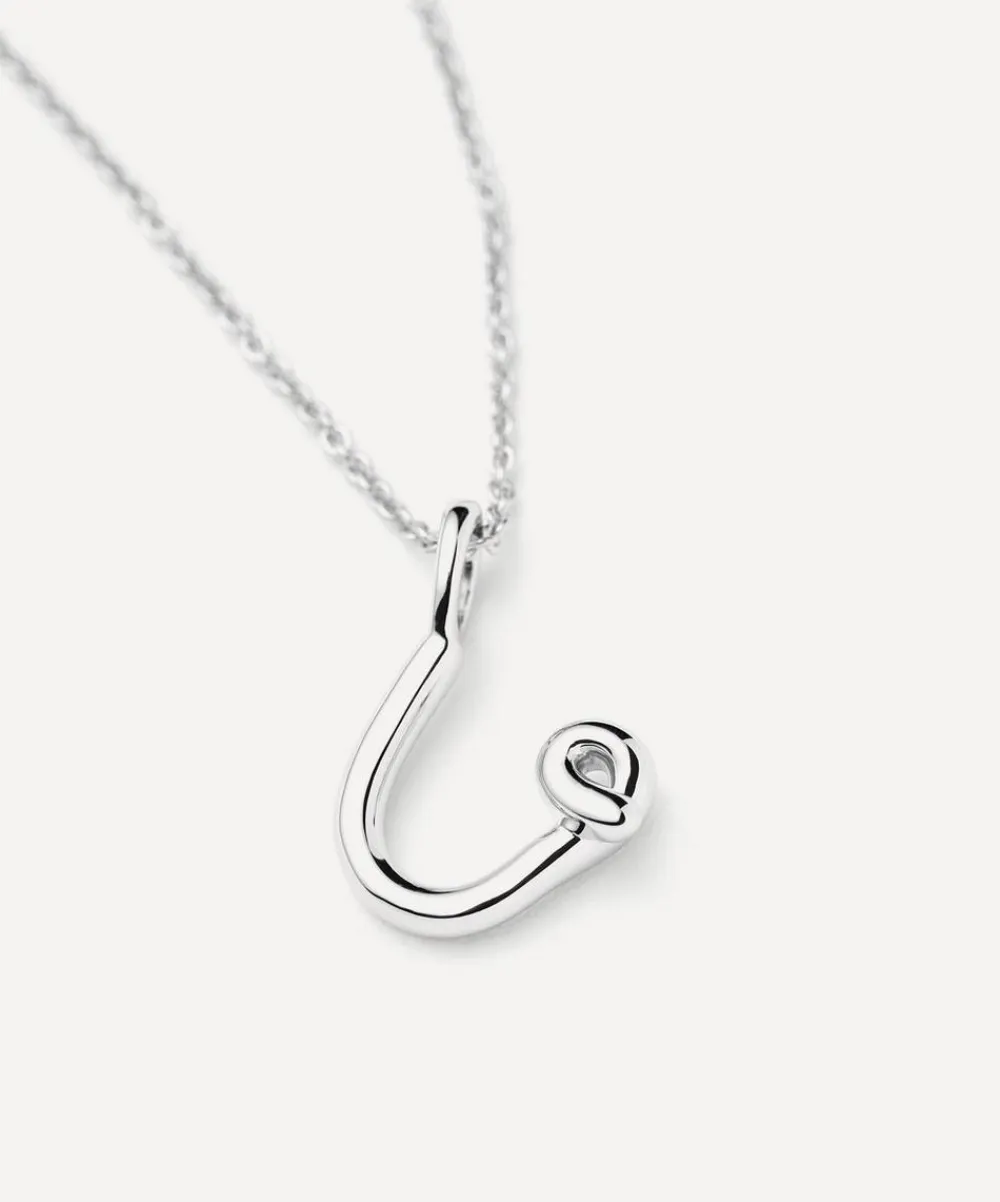 Missoma Necklaces^Sterling Silver Curly Molten Mini U Initial Pendant Necklace