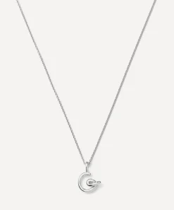 Missoma Necklaces^Sterling Silver Curly Molten Mini G Initial Pendant Necklace