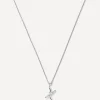 Missoma Necklaces^Sterling Silver Curly Molten Mini X Initial Pendant Necklace