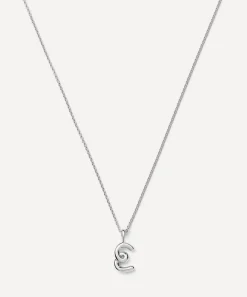 Missoma Necklaces^Sterling Silver Curly Molten Mini E Initial Pendant Necklace