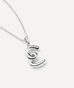 Missoma Necklaces^Sterling Silver Curly Molten Mini E Initial Pendant Necklace