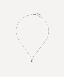 Missoma Necklaces^Sterling Silver Curly Molten Mini E Initial Pendant Necklace