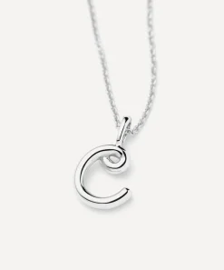 Missoma Necklaces^Sterling Silver Curly Molten Mini C Initial Pendant Necklace